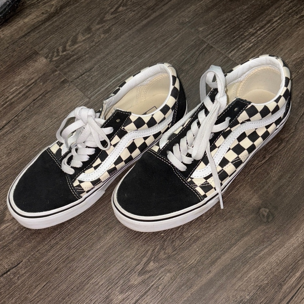 Black and White Checkered Vans Old Skool